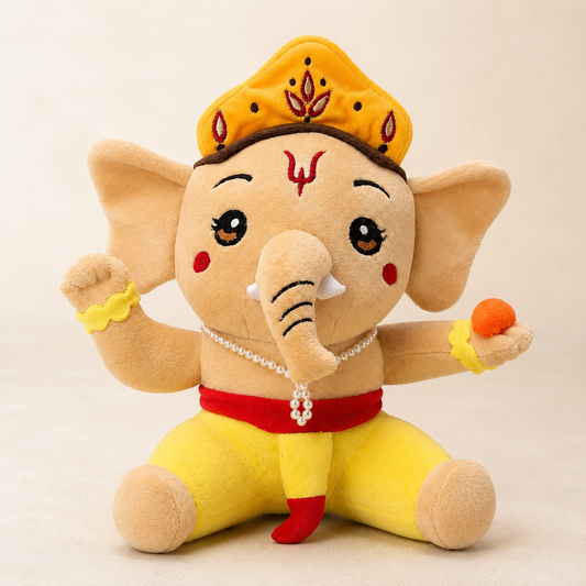 Musical Ganesha Plush Toy – 30 cm