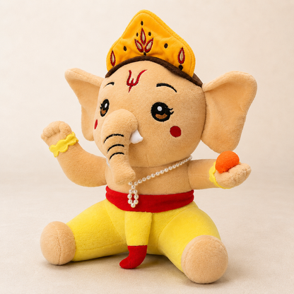 Musical Ganesha Plush Toy – 30 cm