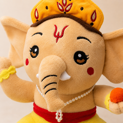Musical Ganesha Plush Toy – 30 cm