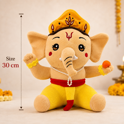 Musical Ganesha Plush Toy – 30 cm