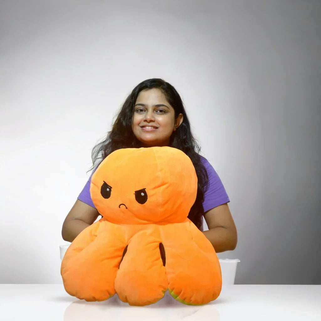 Big Reversible Octopus Plush Toy - Shri Toys