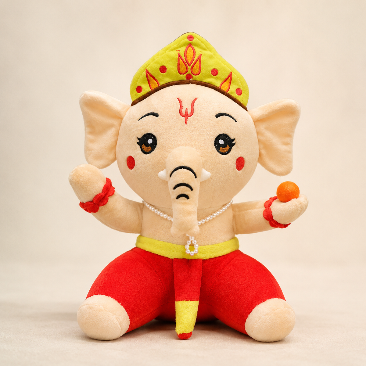 Musical Ganesha Plush Toy – 30 cm